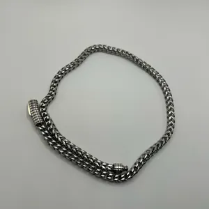 David Yurman Franco Necklace Silver 6.5mm 22” Stainless Steel High Quality Waterproof Chain thumbnail 2