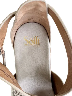 EUC Sofft Leather Snakeskin Sandals Size 9 thumbnail 2