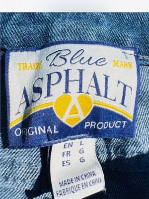 ASPHALT Wide Leg Jeans Large Blue Denim High Rise 90s‎ Wide Leg Vintage Wash L thumbnail 5
