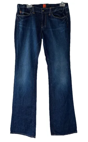 VTG U by‎ Yanuk Flared Bootcut Blue Jeans 28 Dark Wash 90s thumbnail 1