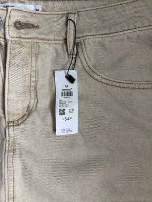 NWT Garage Cream Denim Mini Skirt Size Medium thumbnail 2