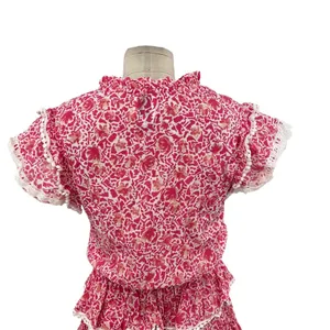 Misa Los Angeles‎ Lilian Dress Tiered Ruffle Animal Floral Print Pink Size XS thumbnail 12