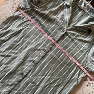 COZY‎ EARTH Soft Woven Long Sleeve Pajama Top green Stripes NWT Size Small thumbnail 8