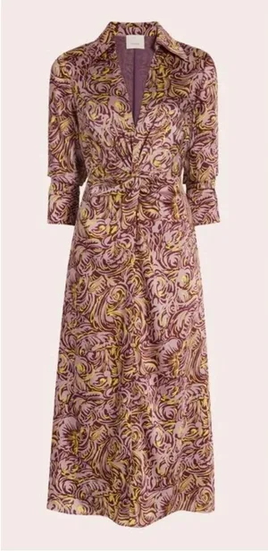 Cinq à Sept Dayna Desert Rose Floral Chiffon Midi Dress Size‎ 10 thumbnail 1
