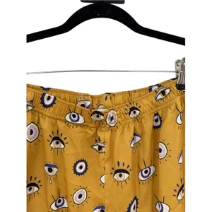 Averie Amara Evil Eye Satin Short Pajama Set Bronze Gold Size Medium thumbnail 14