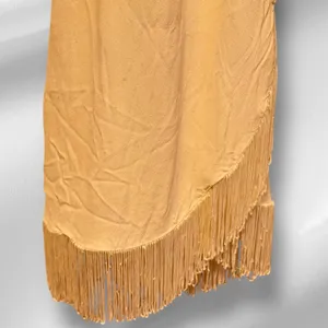 Lovers & Friends Elegant Wrap Cream‎ Mini Dress with Fringe thumbnail 3