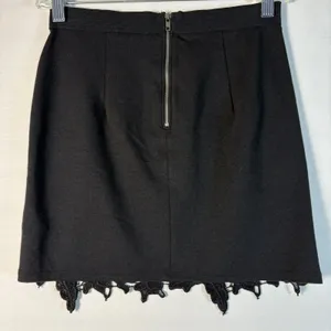 American Eagle Outfitters Black Lace Front‎ Mini Skirt Womens Size 0 thumbnail 3