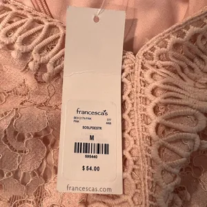 NWT Francesca's Mini A-line Dress Floral Lace Sleeveless Size‎ Medium thumbnail 5