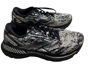 Brooks Adrenaline GTS 23 Running Shoes Women's 8 Medium Black White Speckled thumbnail 1