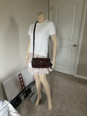 Coach Etta Small Flap Bag In Signature Chenille thumbnail 11