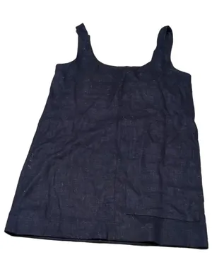 Banana Republic Navy Blue Linen Dress With Pockets Size Small thumbnail 1