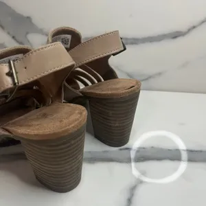 TOMS Women's Beige Block Heel Majorca Woven Sandals Sz 7.5 Minimalist Casual thumbnail 4