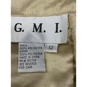 GMI Gold Lace Overlay Skirt Women's Size 12 Pencil Lined Career thumbnail 4