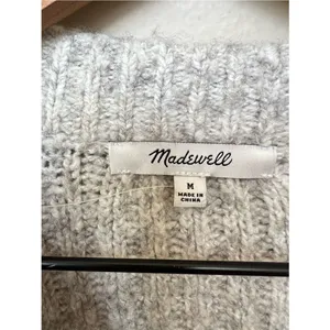 Madewell Ribbed Cotton-Blend Sweater Hthr Dusk Grey Marl Size Medium Heather thumbnail 7