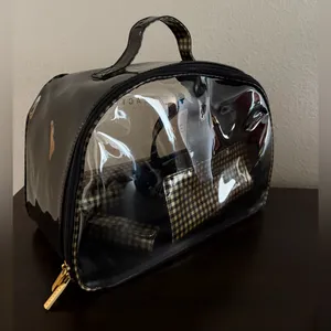Kenneth Cole Reaction Cosmetic Travel Bag Set | Gingham Plaid Organizer thumbnail 6