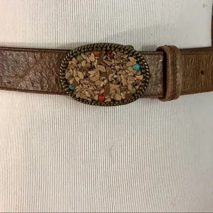 Elite Accessories Plastic Rock Buckle Leather Belt (S) thumbnail 3