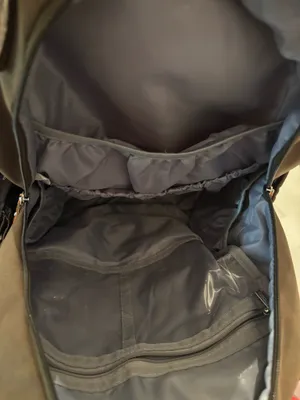 BabbleRoo Olive Green Quilted Baby Backpack Bag with Detachable Pouch thumbnail 7