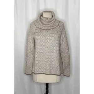 TOMMY BAHAMA Wool Blend Cowl Neck Sweater‎ Coastal Geometric Raglan Knit Small thumbnail 2
