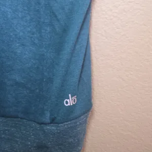 ALO Yoga Teal Sleeveless Cowl Neck Sweater Size L thumbnail 6