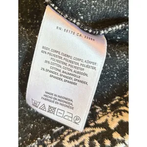 Anthropologie Corseted Jacquard Top Womens Size Medium White Black thumbnail 7