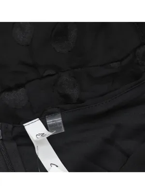 NWT Ny Collection Short Sleeve Belted Swiss Dot Dress Black Multi Circle PL thumbnail 5