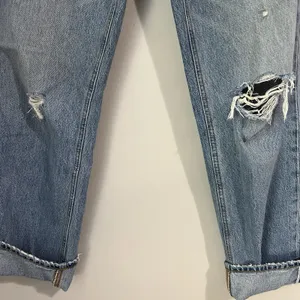 RE/DONE 70's Straight Jeans Women's Size 28 Destroyed Sunfaded Indigo High Rise thumbnail 5