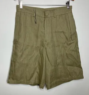 Zara cotton linen blend shorts green women’s size 29 new‎ without tags modern thumbnail 1