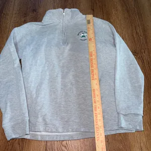 Gear For Sports Notre Dame Fighting Irish Quarter Zip Sweatshirt Gray Womens M thumbnail 4