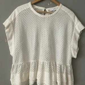 IRO Glen Broderie Anglaise Peplum Top thumbnail 4