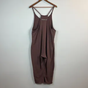 Automet Harem Jumpsuit Womens Large Brown One Piece Slouchy Cotton‎ Comfort L thumbnail 5
