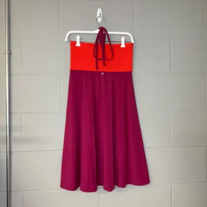 Prana Solana Colorblock Halter Convertible Dress in Pink & Orange Women’s Small thumbnail 4
