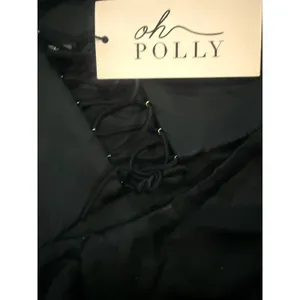 Oh‎ Polly Anastasia Corset Draped Halterneck Satin Mini Dress in Black Sz 2 NWT thumbnail 10