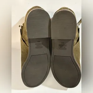 TOMS Reese Bootie Suede Olive Green EUC Size‎ W9 thumbnail 6