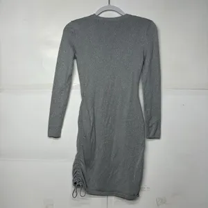 Abercrombie & Fitch Women’s XS Light Gray Long Sleeve Bodycon Sweater Dress thumbnail 9