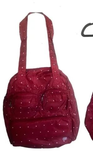 Lug polka dot Red and white Bag‎ Lightweight packable Tote Bag thumbnail 1