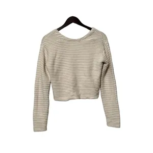 OAK + FORT Cream Ribbed Texture Sweater Pullover Top Size XS thumbnail 6
