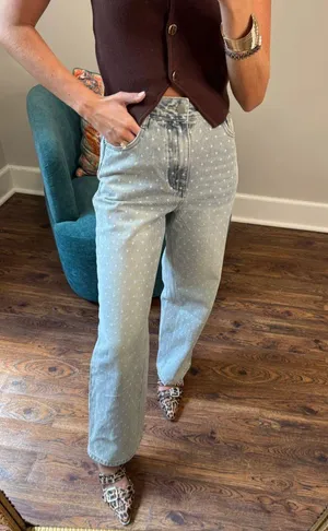These Three Boutique Polka dot jeans thumbnail 1