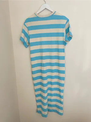 Anthropologie Sundry Short-Sleeve Rugby Stripe Bonjuour Midi T-shirt Dress thumbnail 9