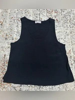 EVERLANE Naia Ripple Tank black size Large Petite thumbnail 10