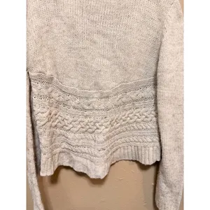 Aeropostale Womens XL Tan Cable Knit Shawl Collar Cardigan Sweater‎ thumbnail 4