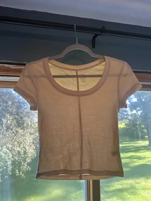 Pale yellow pac sun crop top thumbnail 4
