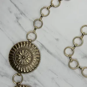 Flower Concho Sunburst Gold Chain Belt OS ✨ thumbnail 7