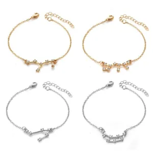 NEW Scorpio Gold‎ Crystal Constellation Necklace Gold thumbnail 4