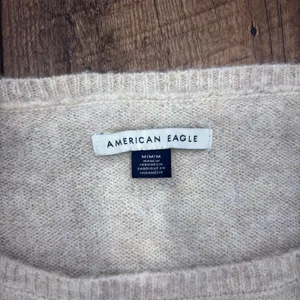 American Eagle Outfitters Whoa So Soft Sweater Womens Medium Beige Ballet-Neck thumbnail 3