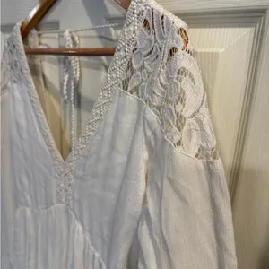 Abercrombie & Fitch Ivory Lace Babydoll Dress thumbnail 7