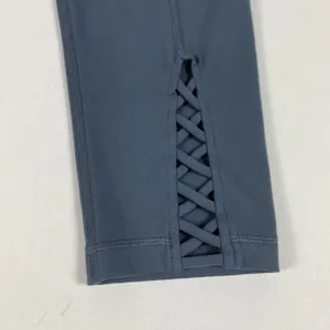 Yogalicious Leggings Womens Medium Blue Cropped Lattice Ankle Yoga Pants‎ Gym thumbnail 4