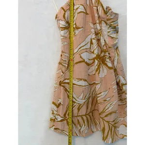 Hello Molly Tropical Floral Halter Mini‎ Dress Peach Gold US 6 M Sleeveless thumbnail 7