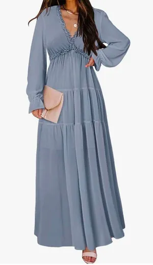 Blue ruffle dress Size M thumbnail 3
