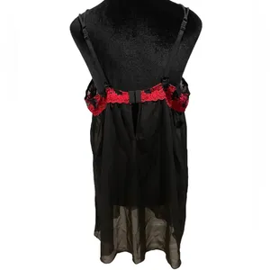 Madison Intimates Victorian Goth Witchy Floral Lace Bustier Lingerie Slip Dress thumbnail 7