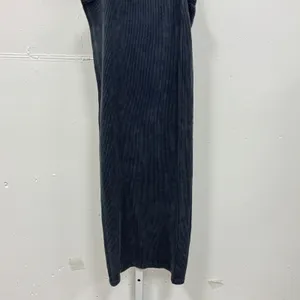 Brave Fame‎ Ribbed Racerback Midi Dress Charcoal Grey Mineral Wash Small Bodycon thumbnail 4